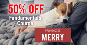 Get 50% off VSA's Fundamentals of Dog Training & Behavior Course with promo code MERRY