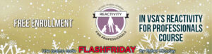 Get free enrollment in VSA's Reactivity for Professionals Course with code FLASHFRIDAY