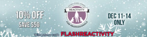 Save $50 on Reactivity for Pros thru Dec 14 only!