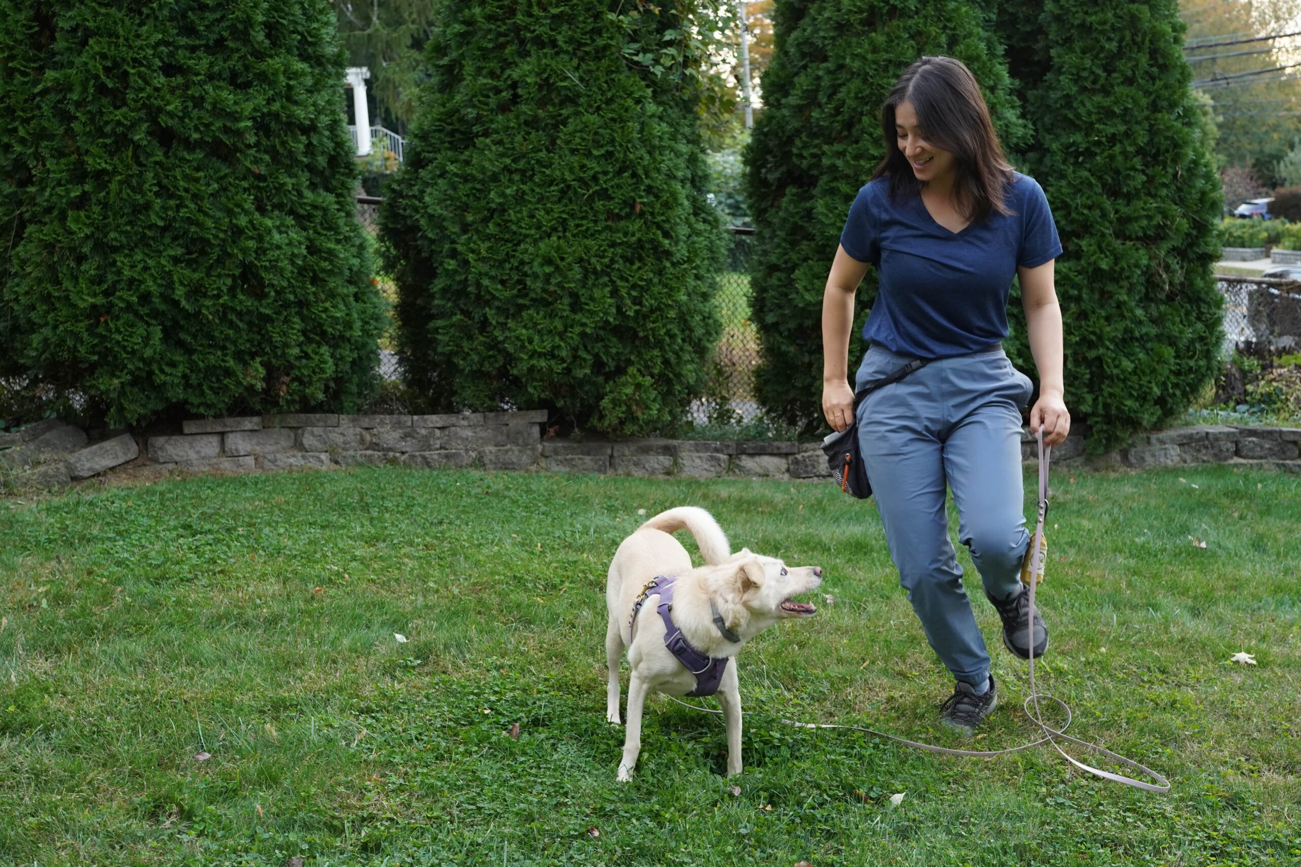 Andrea Quattrucci with black lab